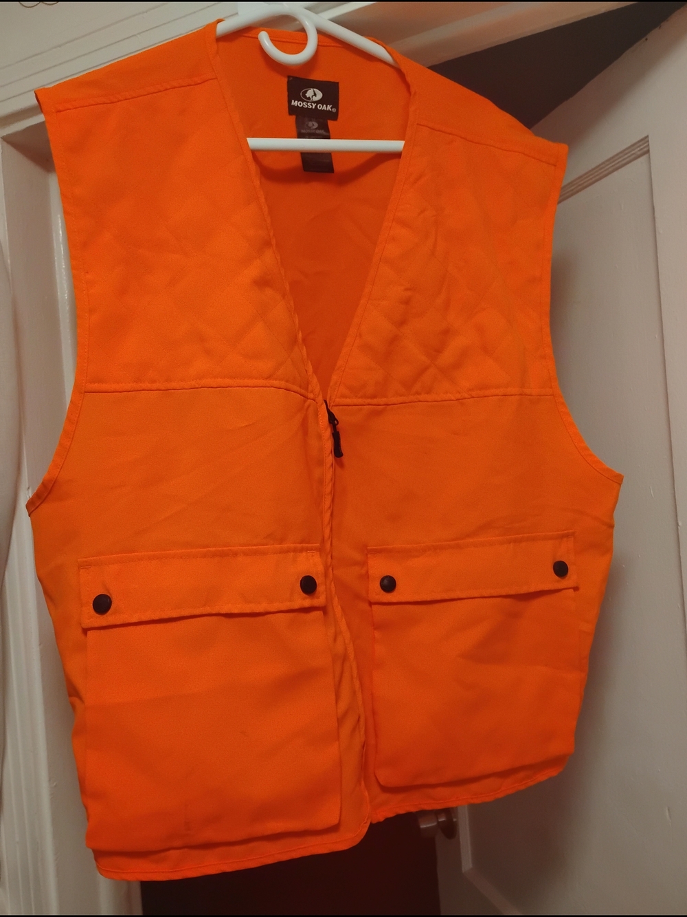 Mossy Oak Safety Orange Quilted Hunting Vest